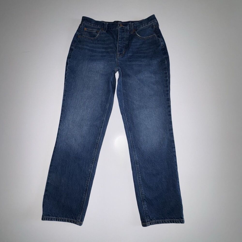 J Crew High Rise Straight Jeans Premium Edition Size 28 Button Fly BX528